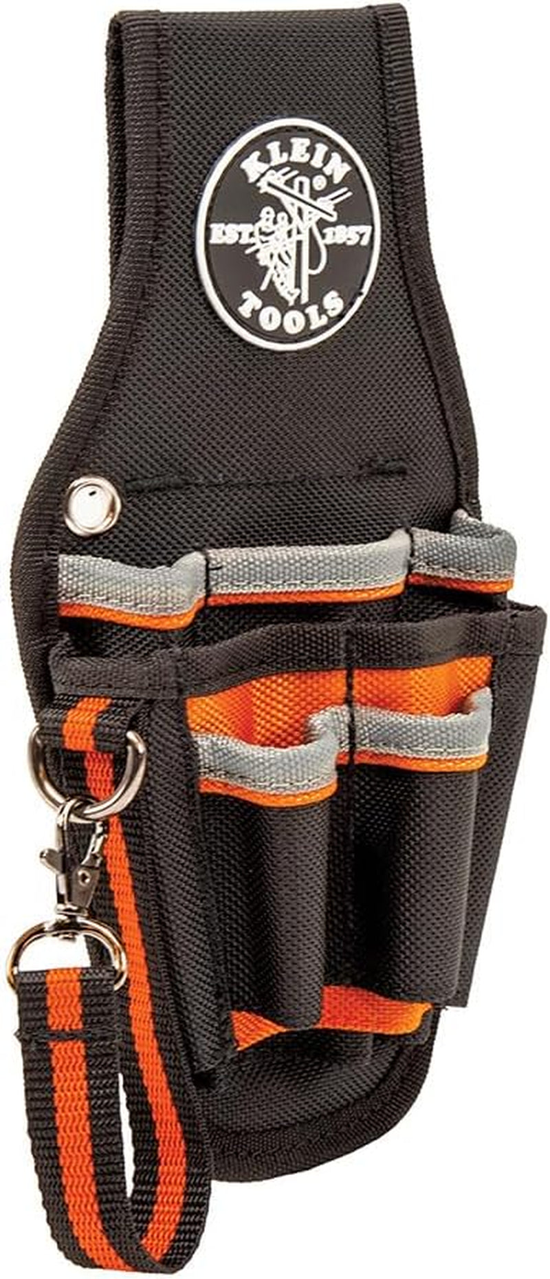 Klein Tools 5242 Tradesman Pro Tool Pouch with Electrical Tape Holder, Reinforced Base, and 9 Pockets
