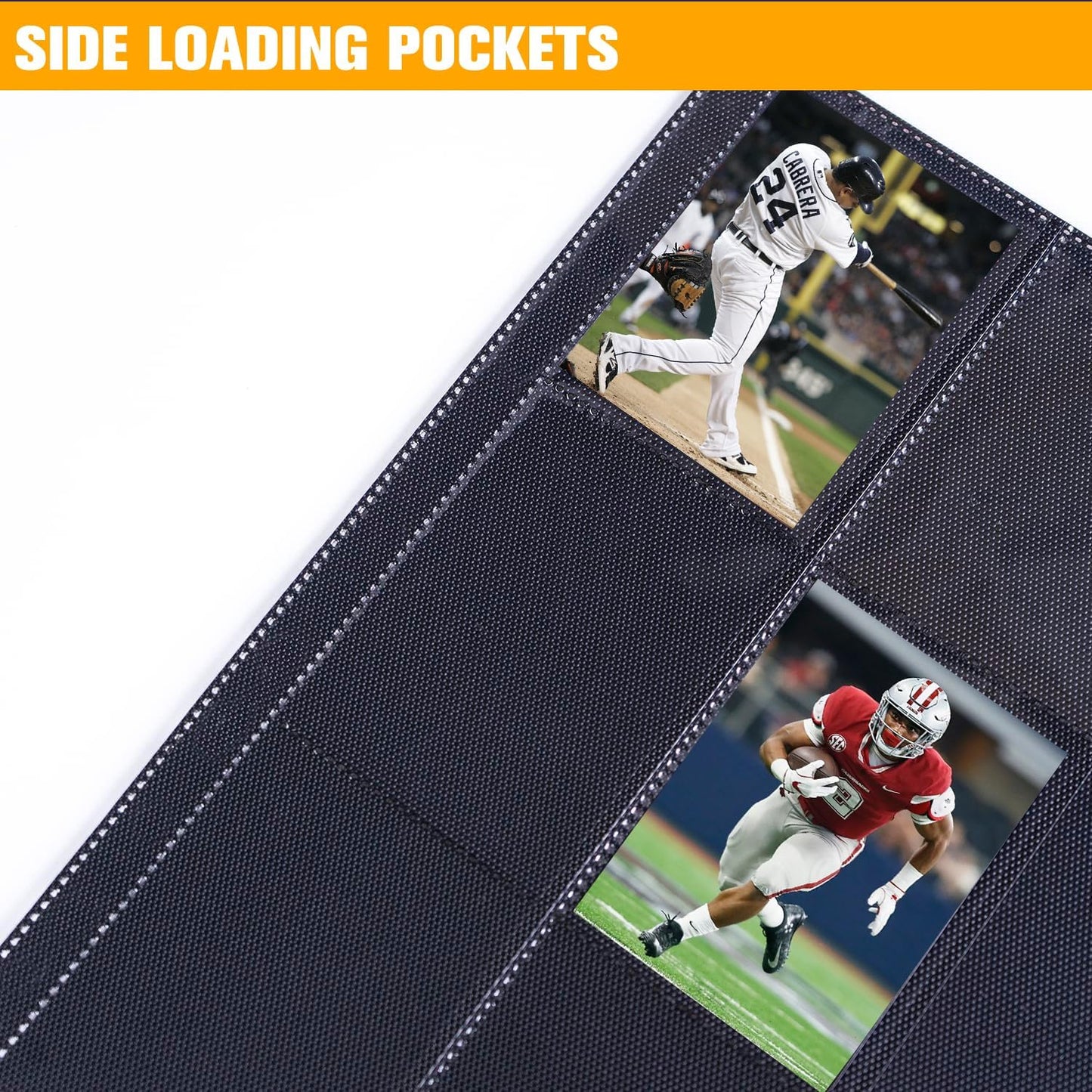 12-Pocket 720-Card Trading Card Binder with Ringless Side Loading Design