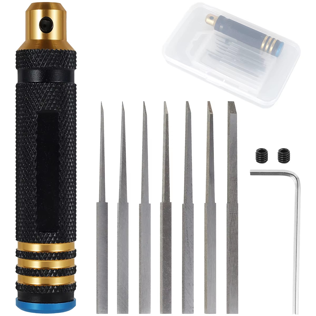 Gundam Resin Chisel Set - 7 Precision Blades for RC Car & Drone Repair - Ultimate Hobby Cutting Tool