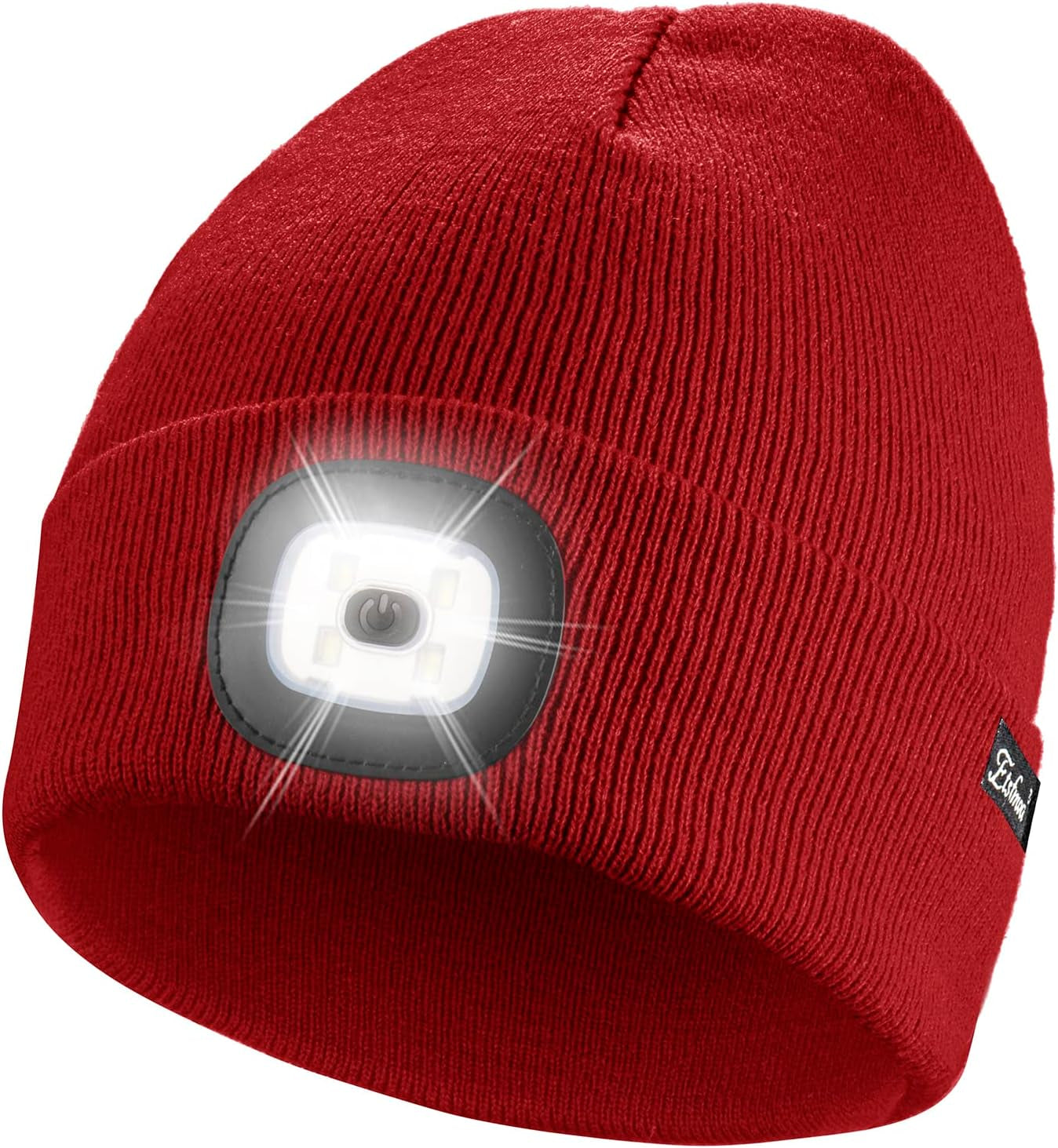 Etsfmoa Unisex USB Rechargeable Beanie with Light - Ideal Gift for Men, Dads, and Fathers