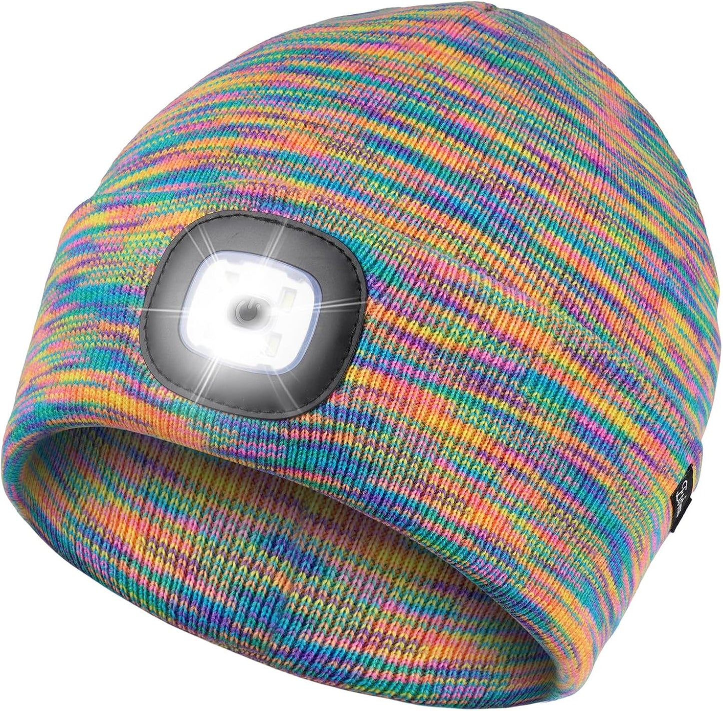 Etsfmoa Unisex USB Rechargeable Beanie with Light - Ideal Gift for Men, Dads, and Fathers