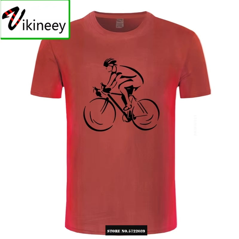 Men's Fashion Solid T-Shirts for Cyclists and Bikers