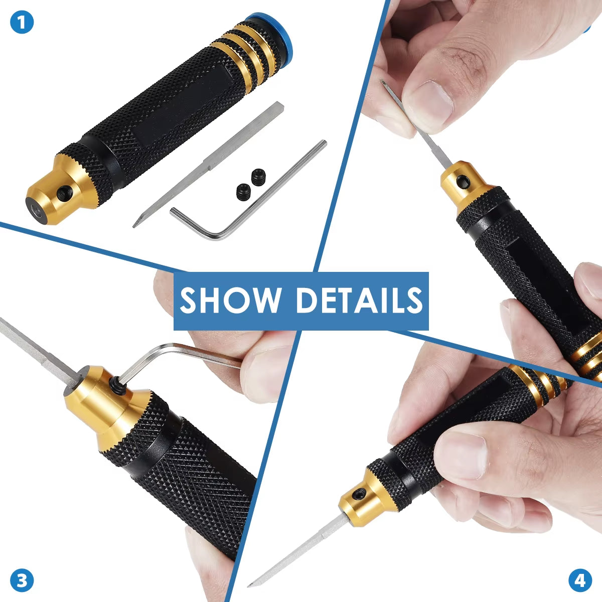 Gundam Resin Chisel Set - 7 Precision Blades for RC Car & Drone Repair - Ultimate Hobby Cutting Tool