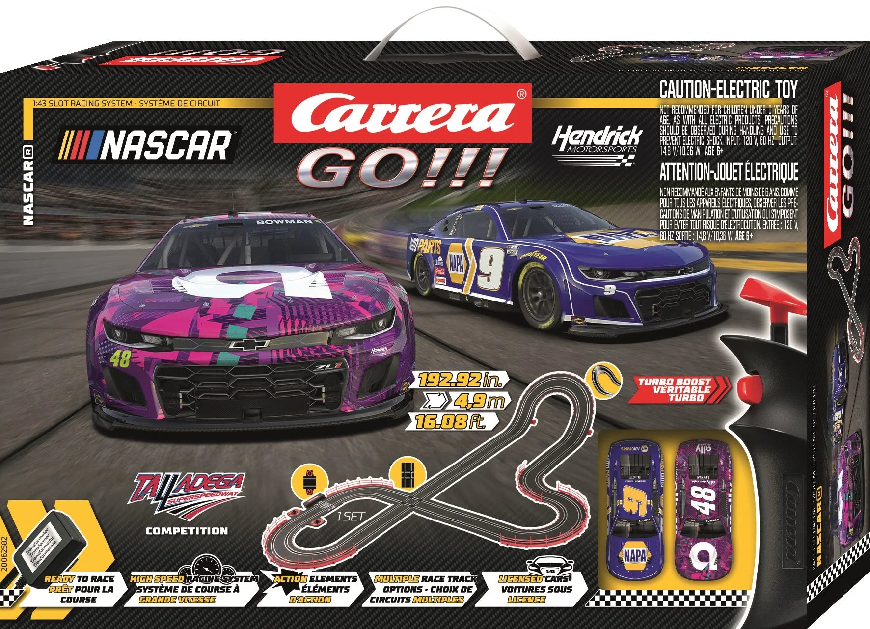 NASCAR Talladega Competition Slot Car Set Featuring Chase Elliott and Alex Bowman