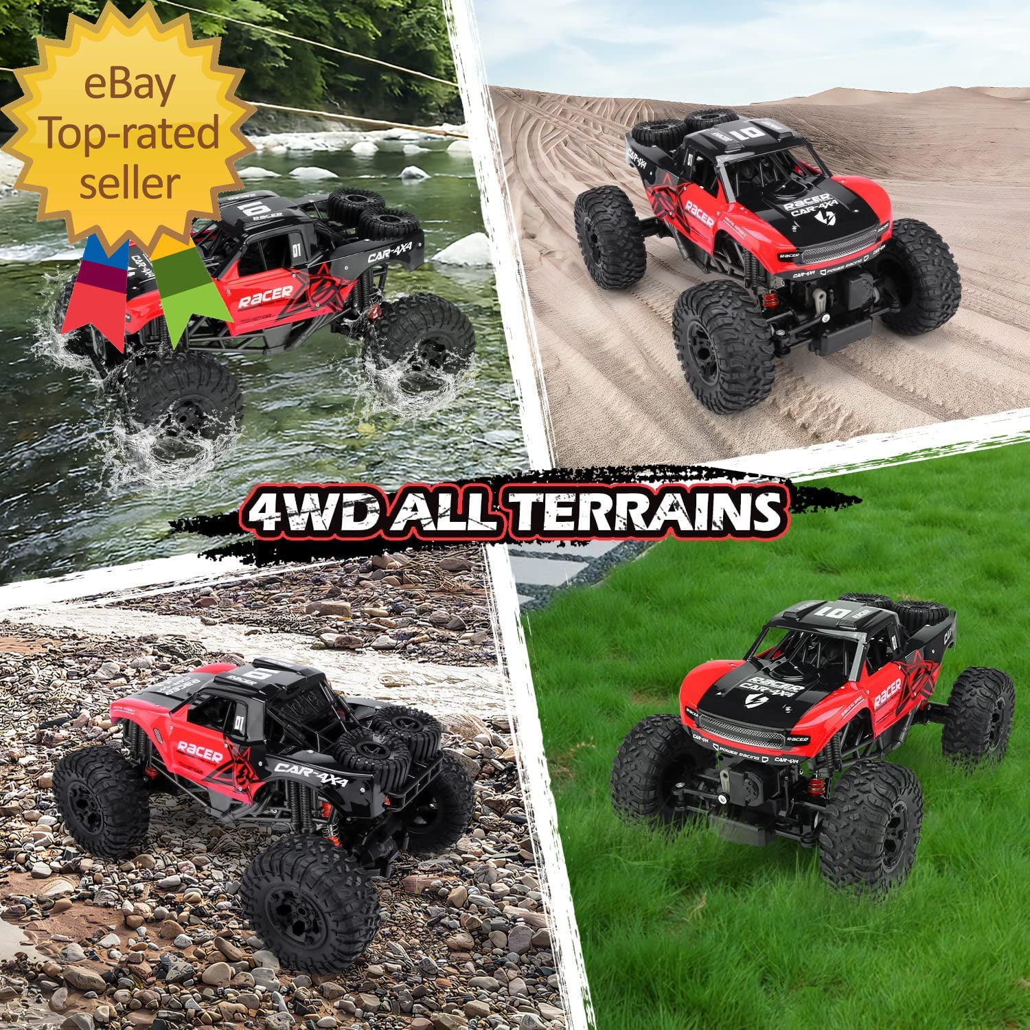 1:12 Scale Amphibious 4X4 RC Truck - Waterproof Off-Road Experience