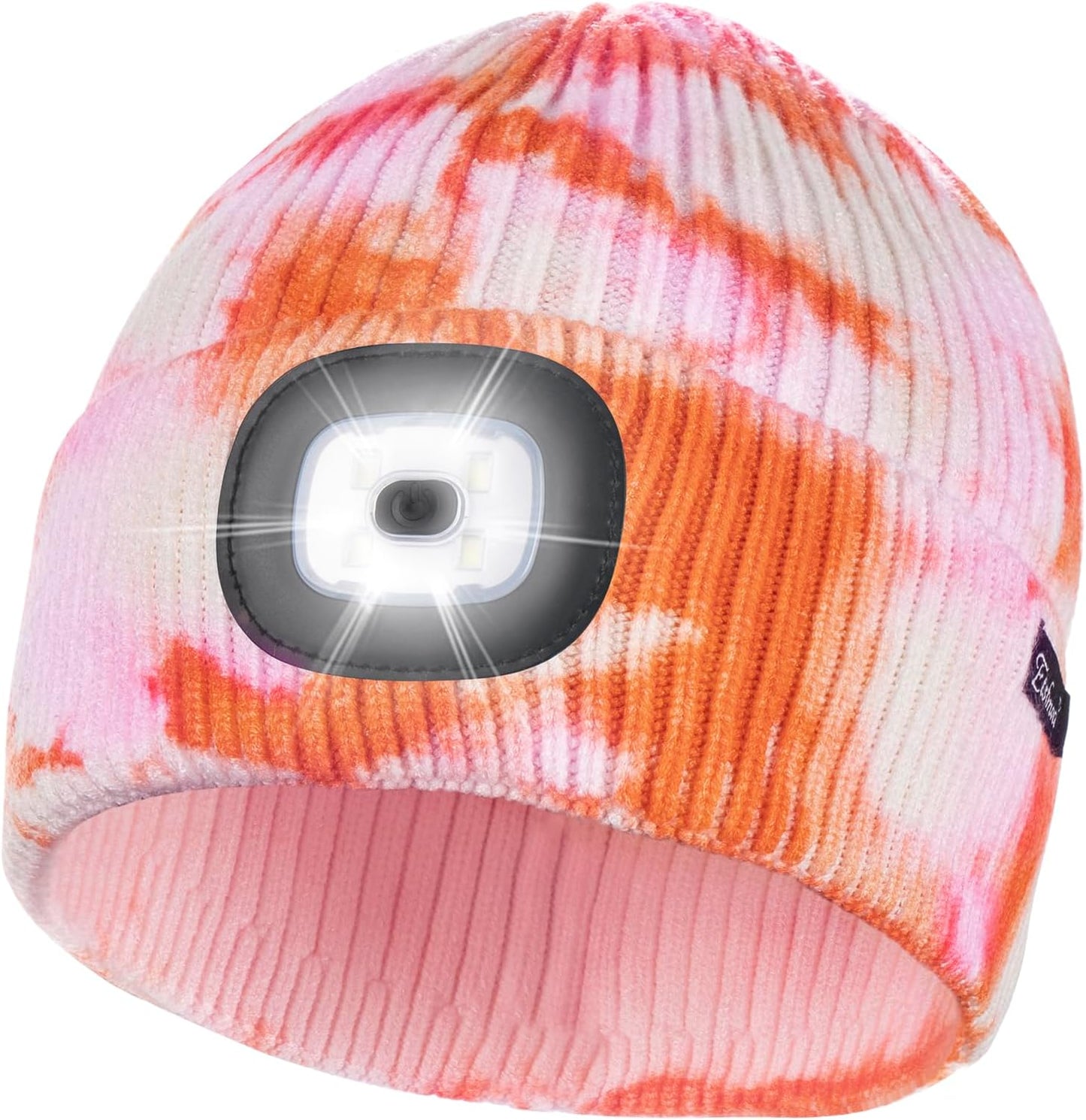 Etsfmoa Unisex USB Rechargeable Beanie with Light - Ideal Gift for Men, Dads, and Fathers