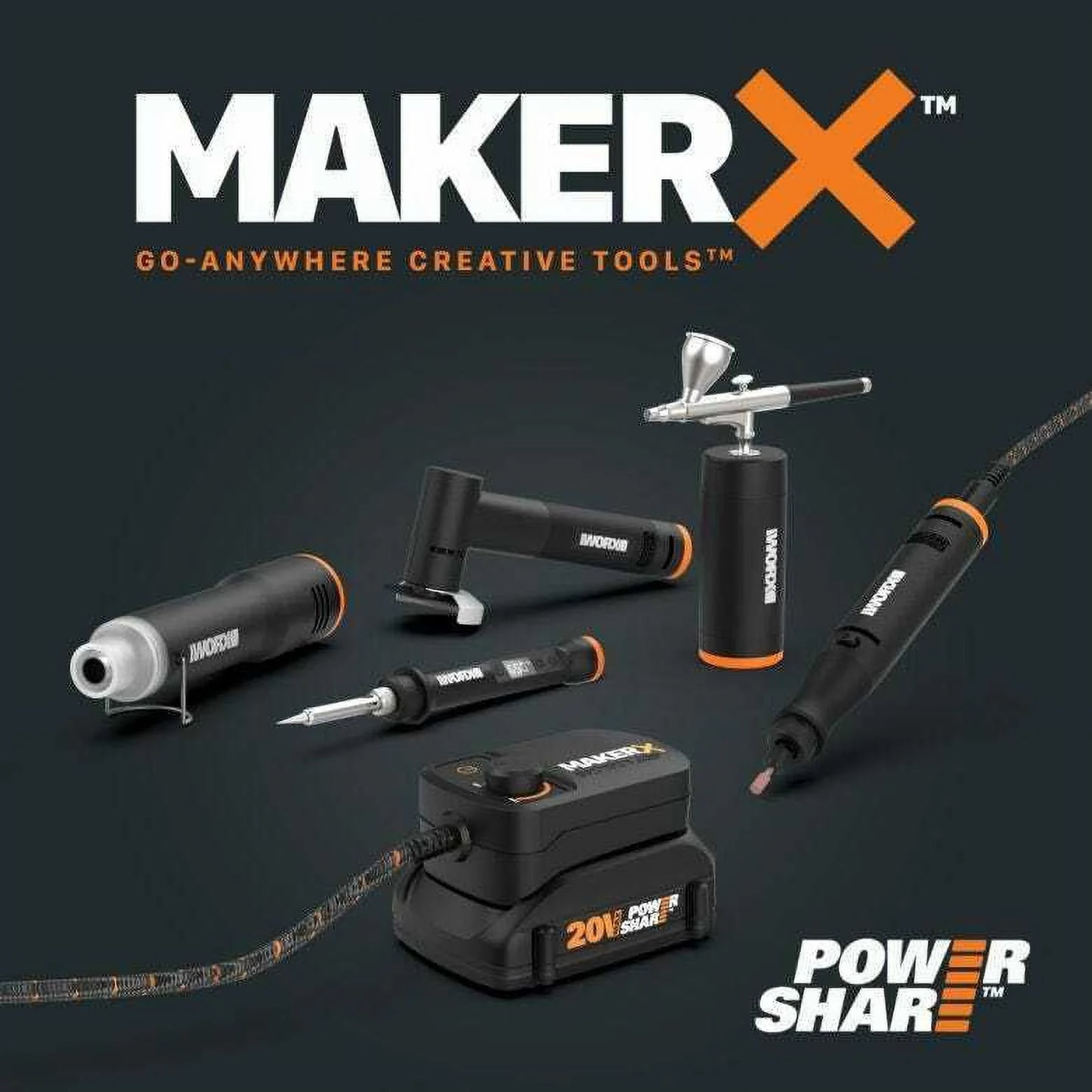Makerx WX739L.9 20V Cordless Rotary Tool - Precision Engineering for Your Projects