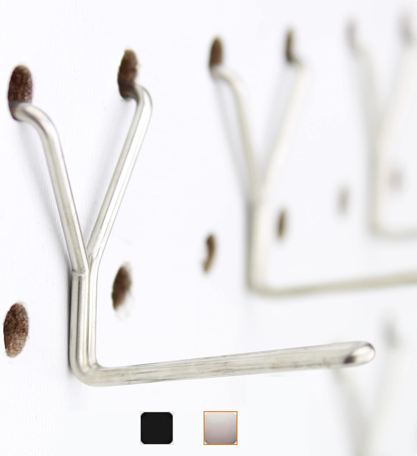 Premium Stainless Steel Pegboard Hooks - 50-Pack, 1-Inch L Design for Optimal Tool, Craft, Kitchen, and Retail Display Organization
