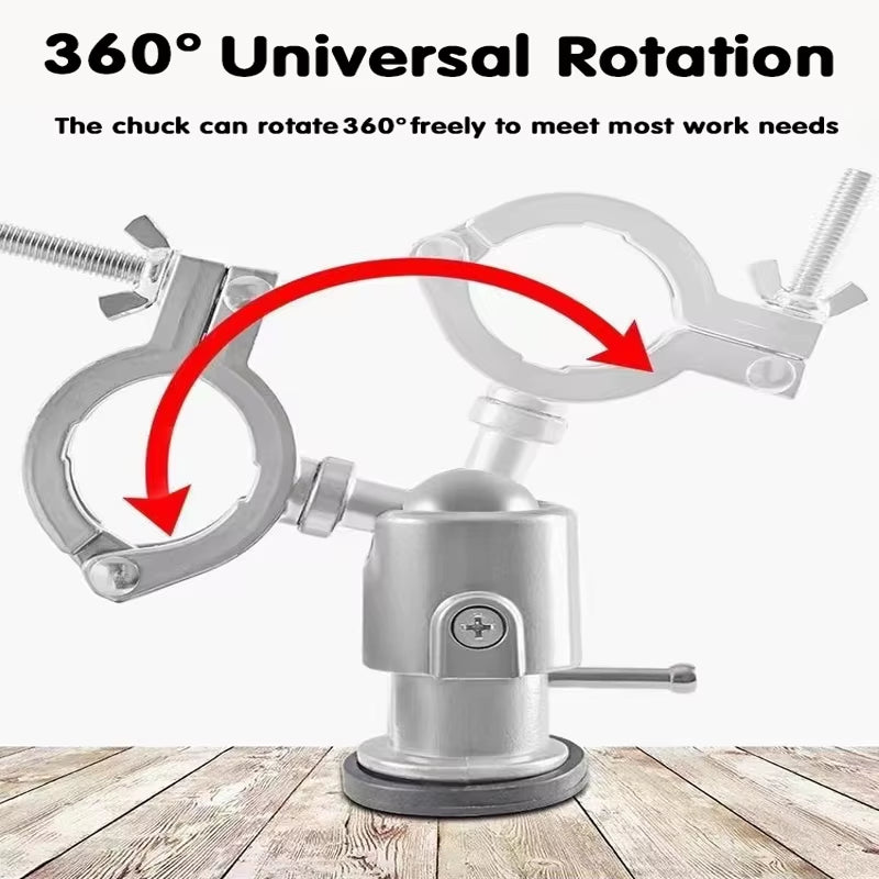Multifunctional 360° Swivel Vise for Woodworking - Premium Aluminium Alloy Drill Stand Holder