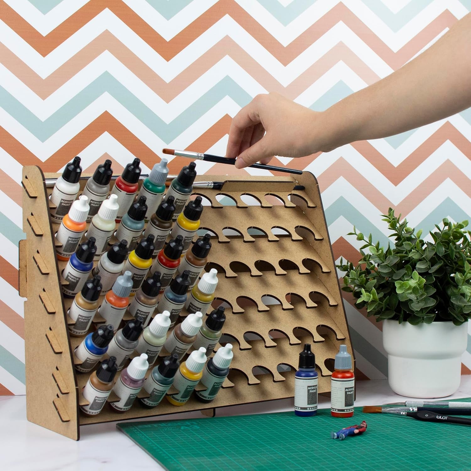 Premium Model Paint Storage Rack - Ideal for Vallejo, Tamiya, and Army Craft Supplies