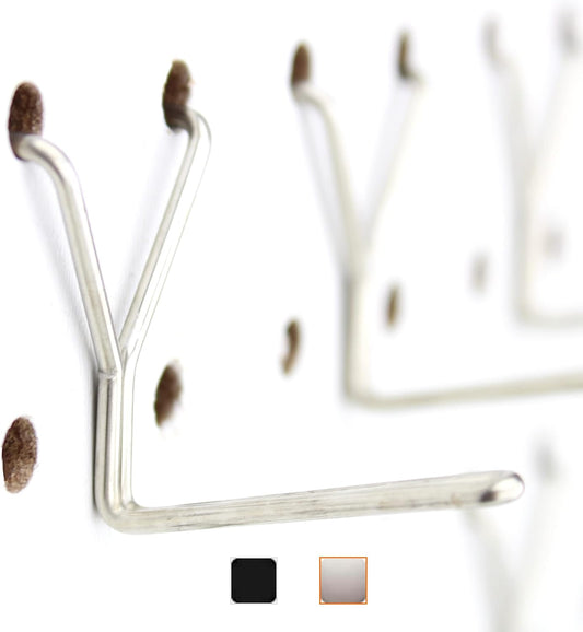 Premium Stainless Steel Pegboard Hooks - 50-Pack, 1-Inch L Design for Optimal Tool, Craft, Kitchen, and Retail Display Organization