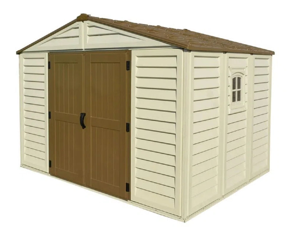 Woodbridge 10.5 Ft. W x 8 Ft. D Heavy-Duty Plastic Storage Shed for Outdoor Use