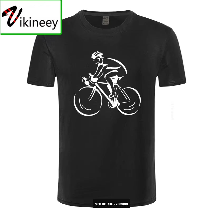 Men's Fashion Solid T-Shirts for Cyclists and Bikers