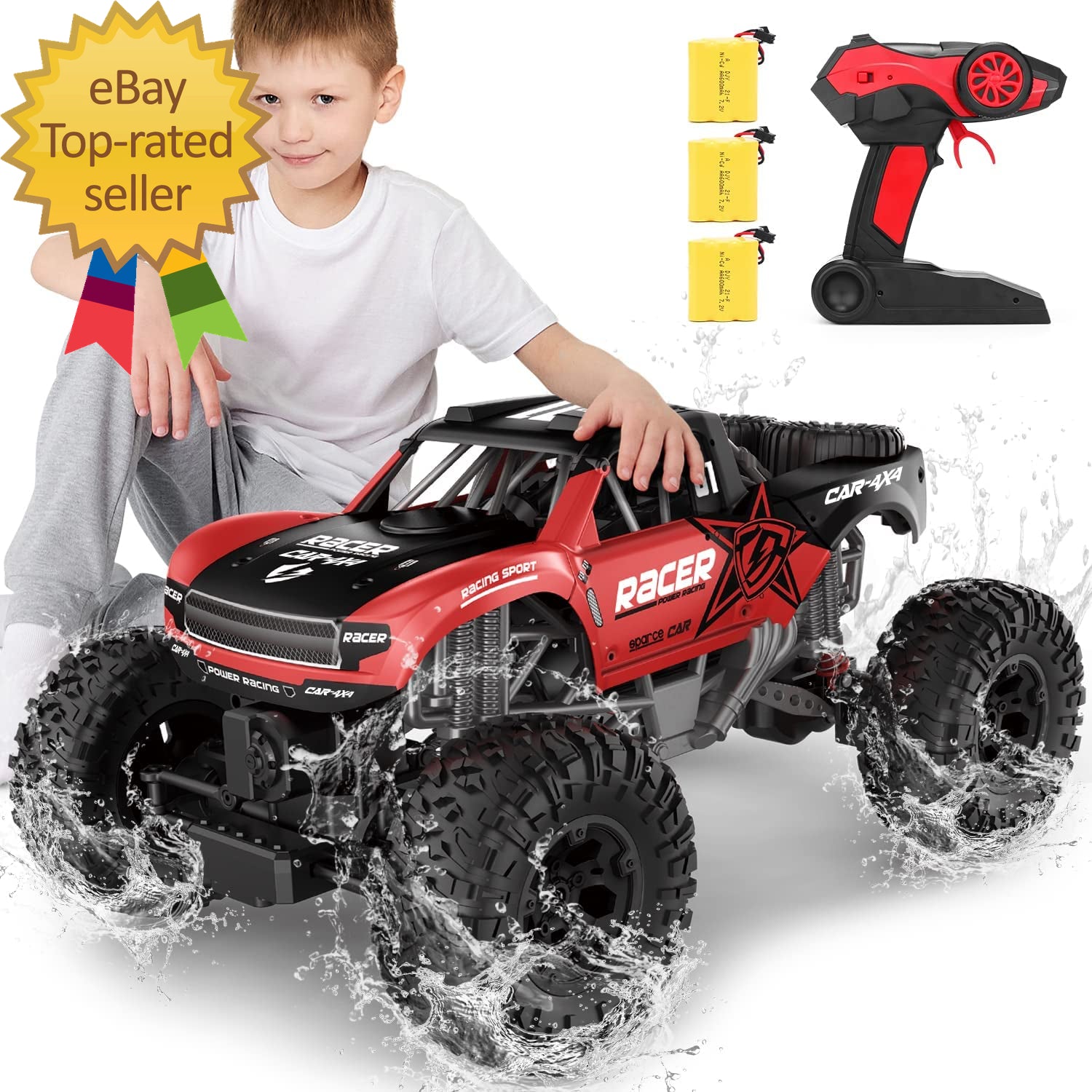1:12 Scale Amphibious 4X4 RC Truck - Waterproof Off-Road Experience
