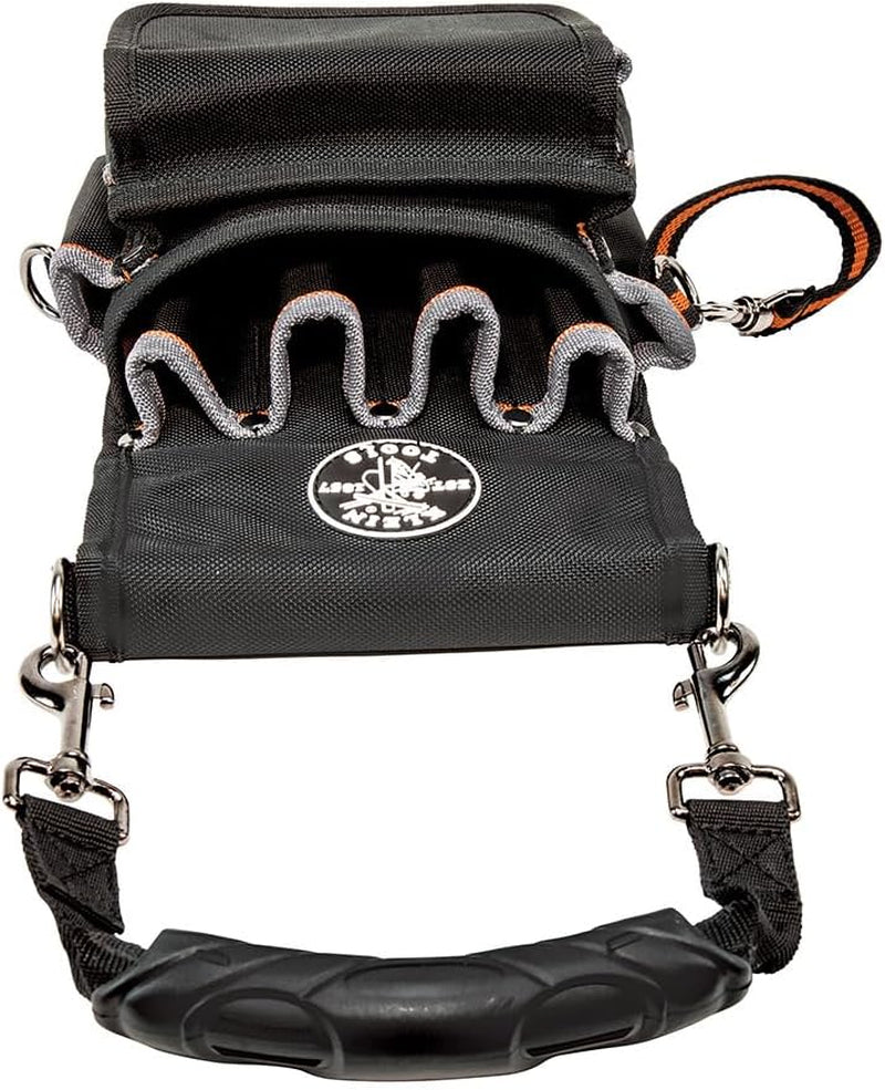 Klein Tools 5242 Tradesman Pro Tool Pouch with Electrical Tape Holder, Reinforced Base, and 9 Pockets