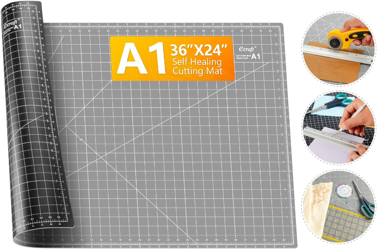 Premium Double-Sided Self-Healing Cutting Mat - 24" x 36" - 5-Ply A1 Crafting Essential