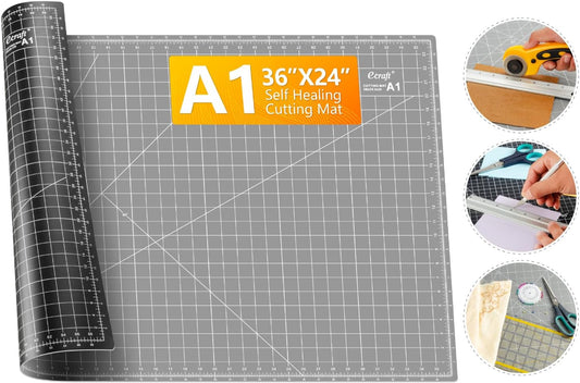 Premium Double-Sided Self-Healing Cutting Mat - 24" x 36" - 5-Ply A1 Crafting Essential