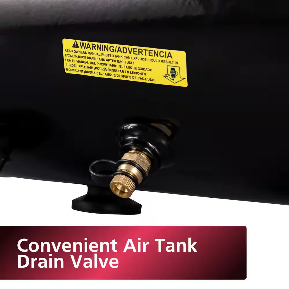 Compact 3-Gallon 120 PSI Oil-Free Hotdog Air Compressor with Foldable Handle and Quick Coupler
