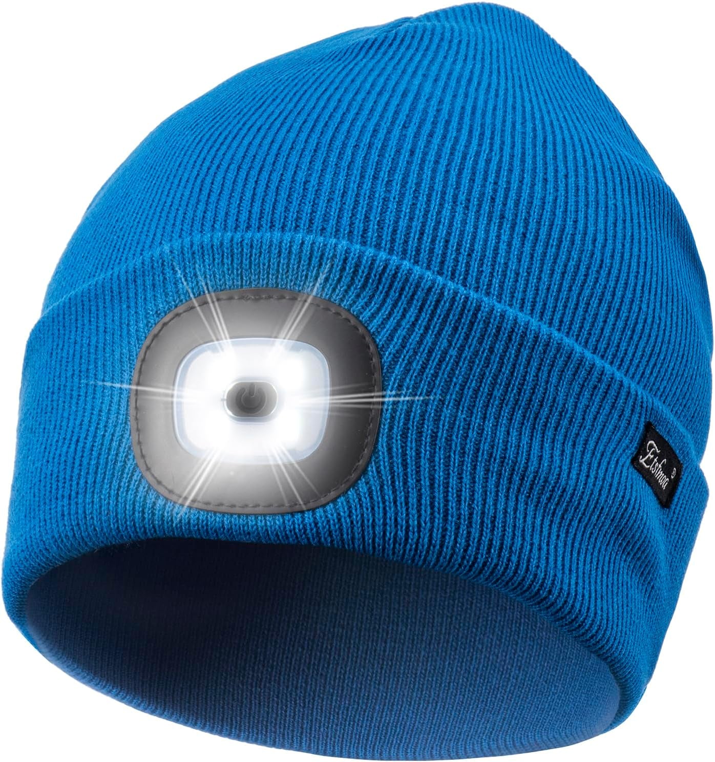 Etsfmoa Unisex USB Rechargeable Beanie with Light - Ideal Gift for Men, Dads, and Fathers