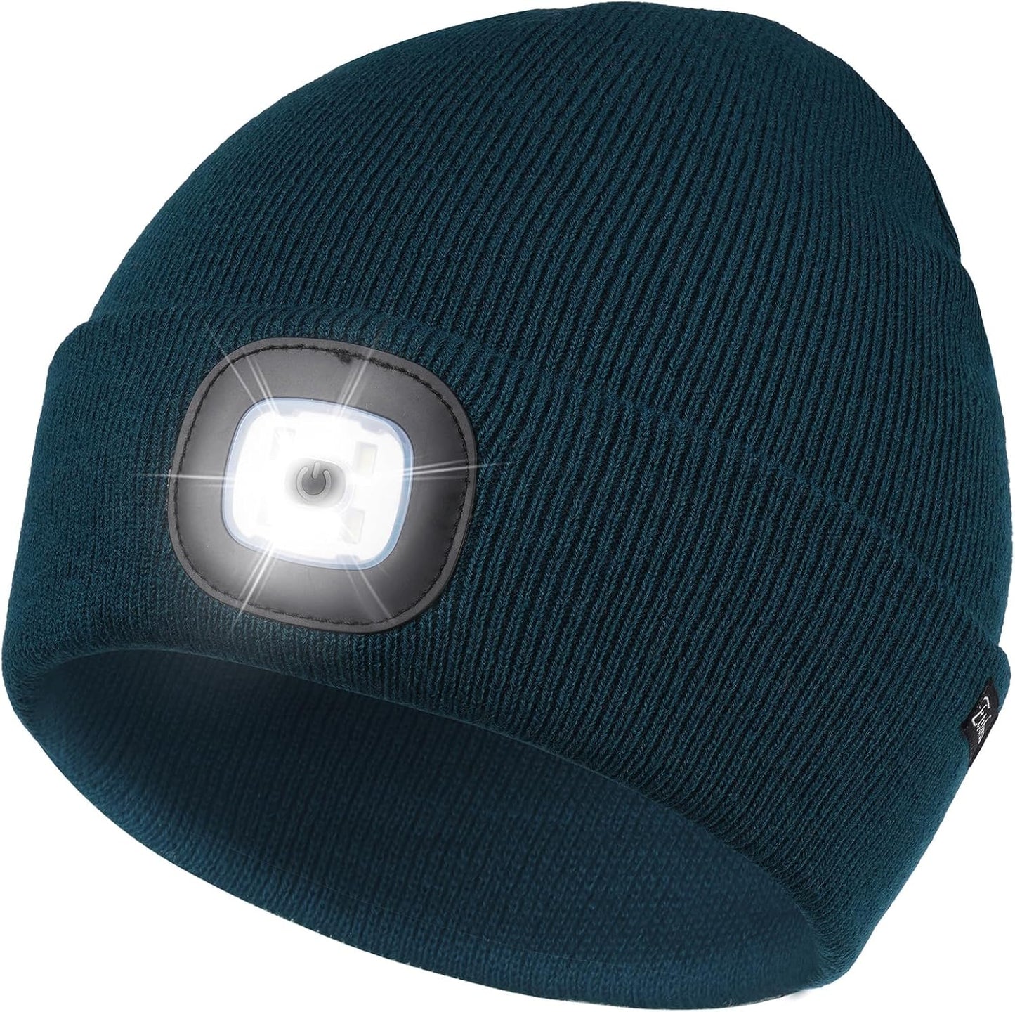 Etsfmoa Unisex USB Rechargeable Beanie with Light - Ideal Gift for Men, Dads, and Fathers