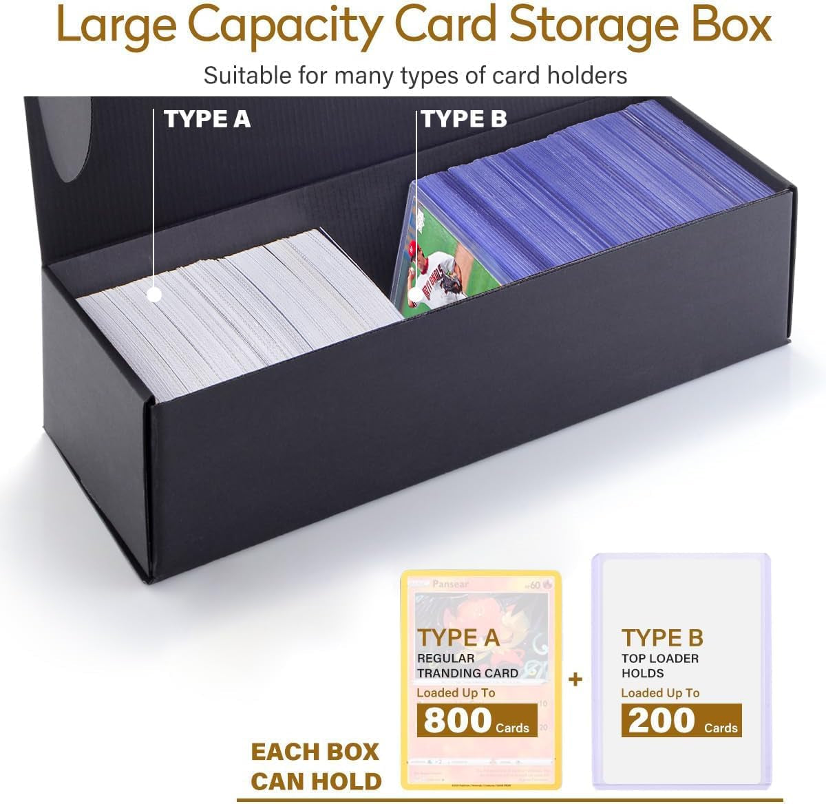 Silph PLC 8-Pack Baseball Trading Card Storage Box - Premium Collector's Case