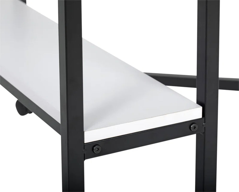 Versatile 60'' x 36'' Mobile Foldable Craft Table - Ideal for Creative Projects