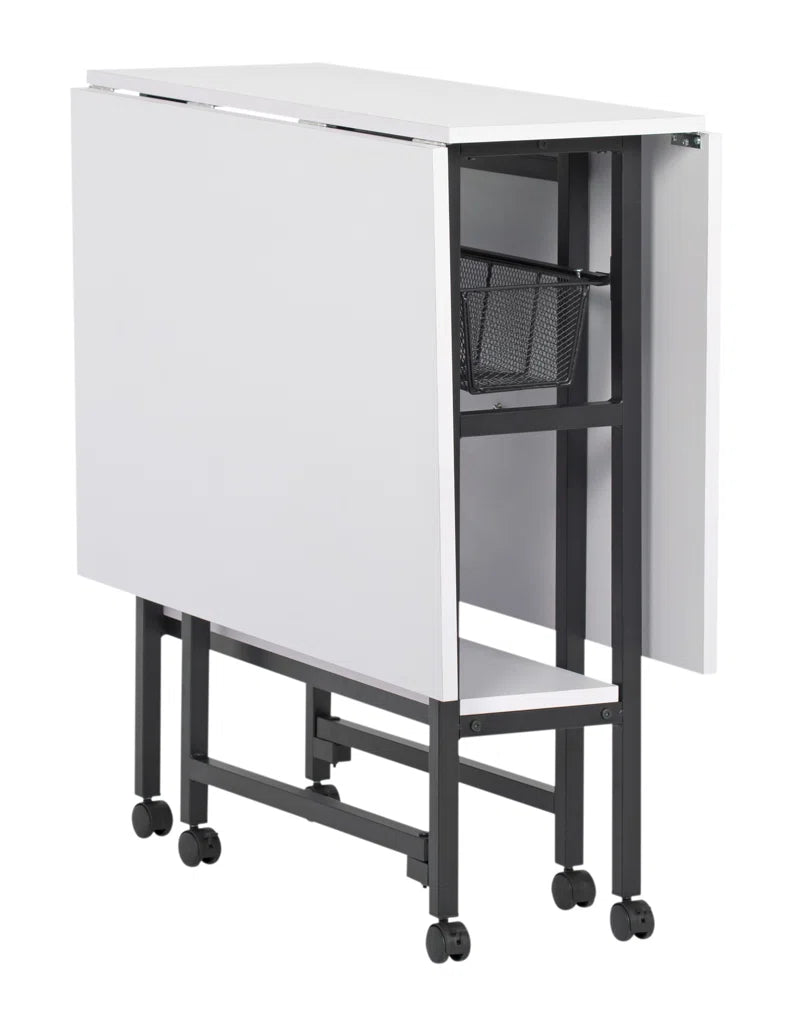 Versatile 60'' x 36'' Mobile Foldable Craft Table - Ideal for Creative Projects