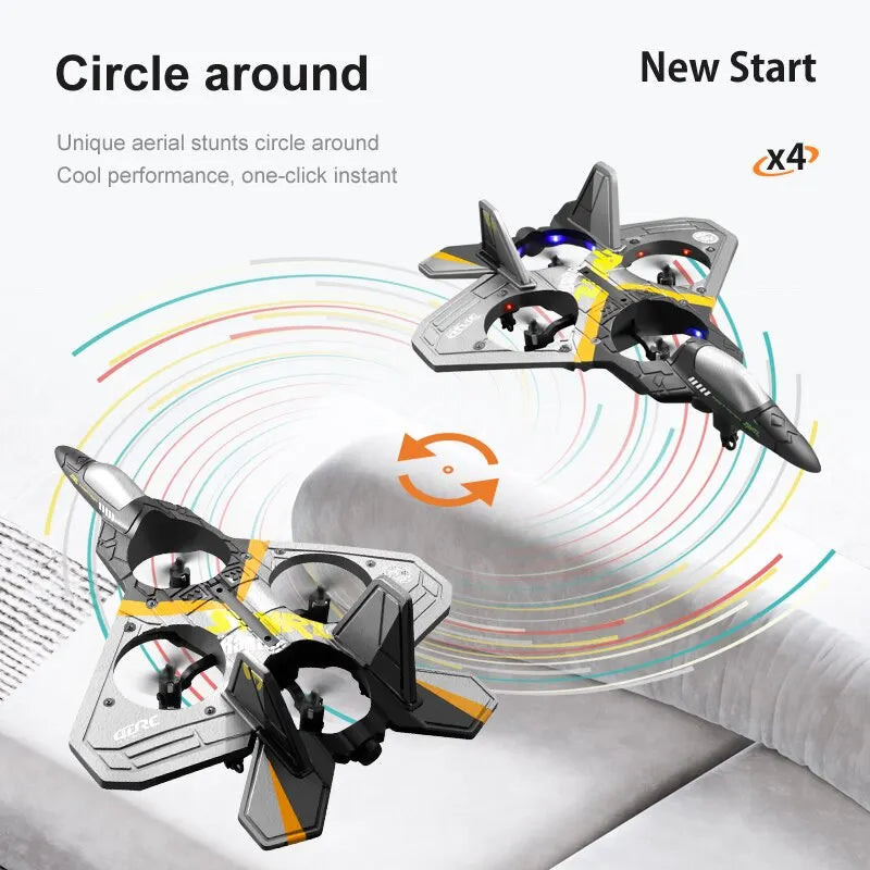 V17 Remote Control Fighter Plane - EPP Foam Glider RC Drone for Kids - Ideal Gift for Hobby Enthusiasts!