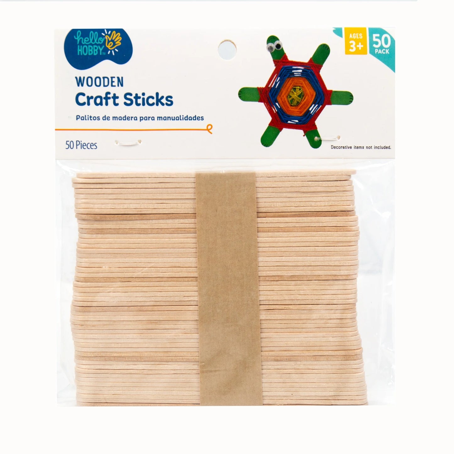 Wood Craft Sticks - 50 Pack (Set of 6)