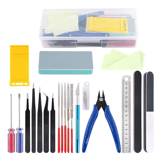 Professional 21-Piece Modeler Tool Set for Hobbyists - Ideal for DIY Construction and Repairs