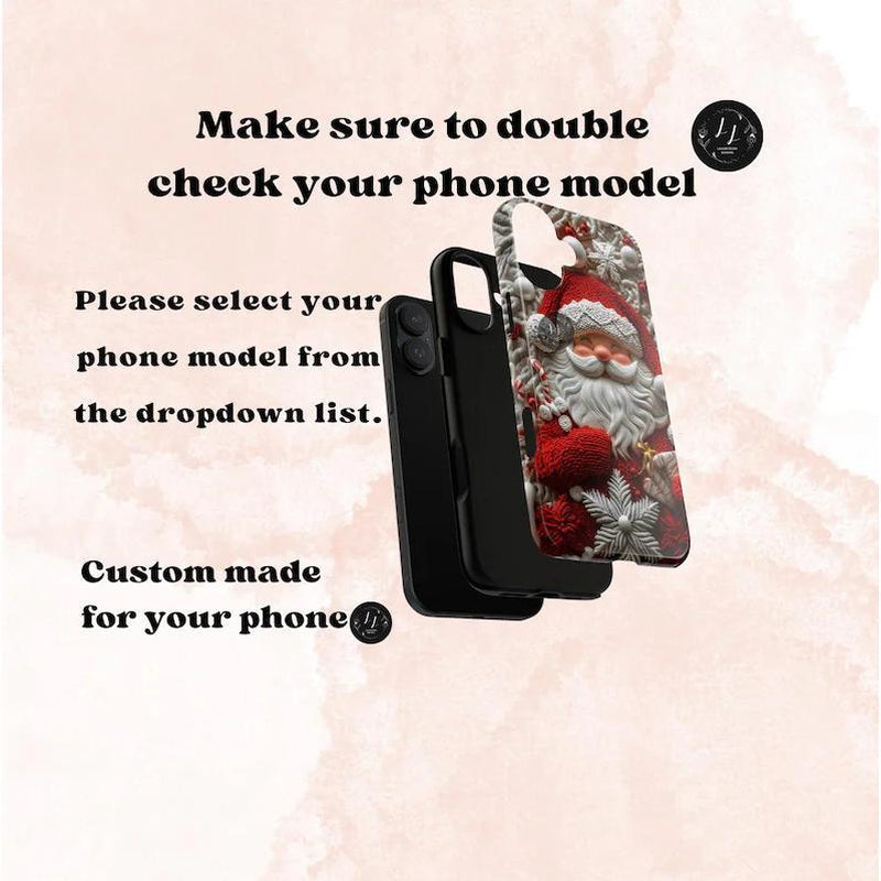 Festive 3D Santa Claus Phone Case for iPhone 16/15/14/13 & Galaxy S25/S24/S23 Ultra & Pixel 9 - Perfect Holiday Accessory!