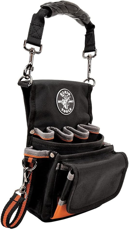 Klein Tools 5242 Tradesman Pro Tool Pouch with Electrical Tape Holder, Reinforced Base, and 9 Pockets