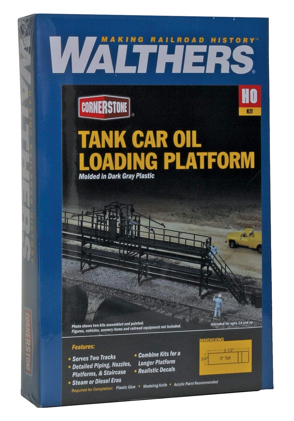 Walthers Cornerstone HO Scale Model Oil Loading Platform, 8